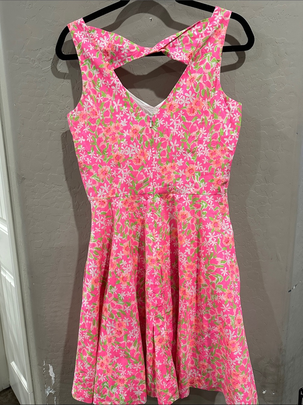 Lilly Pulitzer Pink Floral Fit-and-Flare Mini Dress - Picture 3 of 5